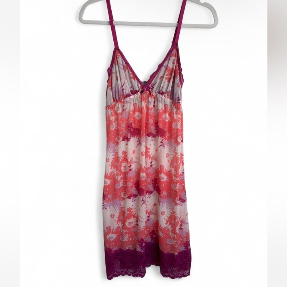 Honeydew Intimates Pink and Red Floral Chemise
